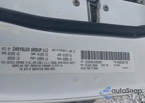 2013 Dodge Charger Police z USA, uszkodzony, nr VIN 2C3CDXAG1DH629391
